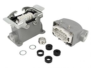 Złącze HDC męskie + żeńskie S-E 10pin 10+PE rozmiar 10B Złącze HDC męskie + żeńskie S-E 10pin 10+PE rozmiar 10B