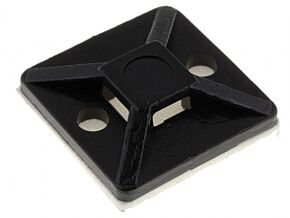 Samoprzylepny uchwyt 19x19mm do opaski max.4,1mm czarny Samoprzylepny uchwyt 19x19mm do opaski max.4,1mm czarny