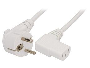 Kabel sieciowy 1m do komputera biały kątowy Kabel sieciowy 1m do komputera biały kątowy