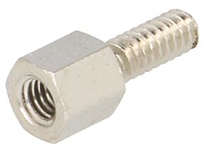 Tulejka dystansowa gwintowana 5mm Gwint wew: M3 zew: UNC4-40 mosiądz