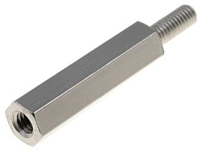 Tulejka dystansowa gwintowana 20mm Gwint wew: M3 Gwint zew: M3 mosiądz Tulejka dystansowa gwintowana 20mm Gwint wew: M3 Gwint zew: M3 mosiądz