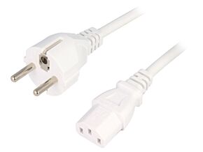 Kabel sieciowy 1.5m do komputera biały prosty