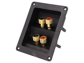 Zacisk głośnikowy na panel, przykręcany 81x108mm zaciski: 4