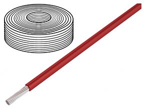 Przewód SiF linka Cu 2,5mm2 silikon czerwony HELUKABEL -60÷180°C 500V Przewód SiF linka Cu 2,5mm2 silikon czerwony HELUKABEL -60÷180°C 500V
