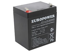 Akumulator kwasowo-ołowiowy EUROPOWER 12V 5Ah AGM 90x70x106mm