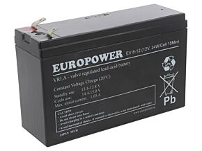 Akumulator kwasowo-ołowiowy EUROPOWER 12V 5,5Ah AGM bezobsługowy Akumulator kwasowo-ołowiowy EUROPOWER 12V 5,5Ah AGM bezobsługowy