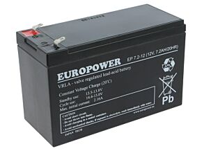 Akumulator kwasowo-ołowiowy EUROPOWER 12V 7,2Ah AGM 151x65x98mm