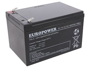 Akumulator kwasowo-ołowiowy EUROPOWER 12V 13Ah AGM 151x98x98mm Akumulator kwasowo-ołowiowy EUROPOWER 12V 13Ah AGM 151x98x98mm