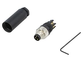 Złącze M8 męskie 3PIN proste na przewód wtyk WEIDMÜLLER 4A 60V IP67 Złącze M8 męskie 3PIN proste na przewód wtyk WEIDMÜLLER 4A 60V IP67