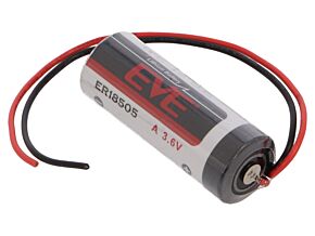Bateria litowa 3,6V 18505 EVE przewody 150mm fi18,7x50,5mm Bateria litowa 3,6V 18505 EVE przewody 150mm fi18,7x50,5mm