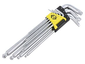 Zestaw kluczy imbusowych C.K T4440M kulisty 9 szt. Zestaw kluczy imbusowych C.K T4440M kulisty 9 szt.