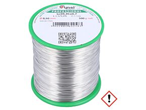 Tinol bezołowiowy Sn-99,3% Cu-0,7% 0,50mm/500g Cynel Tinol bezołowiowy Sn-99,3% Cu-0,7% 0,50mm/500g Cynel