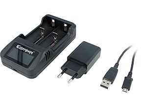 Ładowarka KEEPPOWER do akumulatorów Li-Ion 3,6/3,7V 1A 5VDC Wtyczka EU