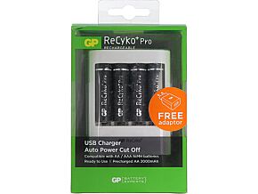 Ładowarka GP do akumulatorów Ni-MH AA, AAA + 4xR6 2000mAh PRO