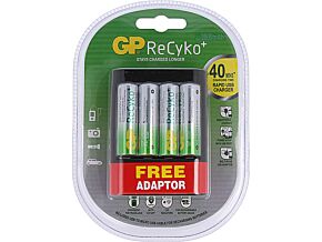Ładowarka GP do akumulatorów Ni-MH AA, AAA + 4xR6 2100mAh Ładowarka GP do akumulatorów Ni-MH AA, AAA + 4xR6 2100mAh