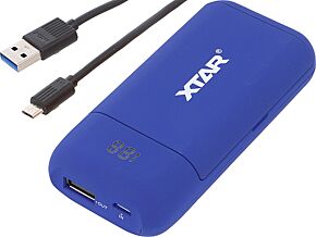 Ładowarka XTAR PB2 BLUE do akumulatorów Li-Ion 3,6/3,7V MR18650