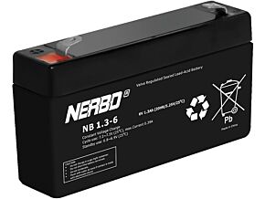 Akumulator kwasowo-ołowiowy NERBO 6V 1,3Ah żywotność 5 lat Akumulator kwasowo-ołowiowy NERBO 6V 1,3Ah żywotność 5 lat