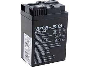 Akumulator kwasowo-ołowiowy VIPOW 6V 4Ah żywotność 5 lat Akumulator kwasowo-ołowiowy VIPOW 6V 4Ah żywotność 5 lat