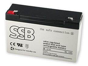 Akumulator kwasowo-ołowiowy SSB 6V 12Ah żywotność 6-9 lat Akumulator kwasowo-ołowiowy SSB 6V 12Ah żywotność 6-9 lat
