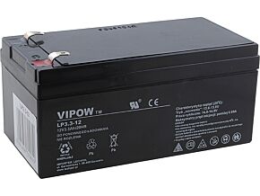 Akumulator kwasowo-ołowiowy VIPOW 12V 3,3Ah żywotność 5 lat Akumulator kwasowo-ołowiowy VIPOW 12V 3,3Ah żywotność 5 lat