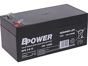 Akumulator kwasowo-ołowiowy BPOWER 12V 3,6Ah AGM 134x67x67mm