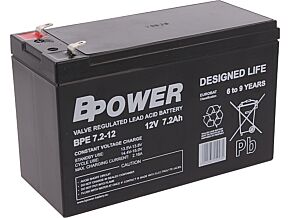 Akumulator kwasowo-ołowiowy BPOWER 12V 7,2Ah AGM 151x65x99mm