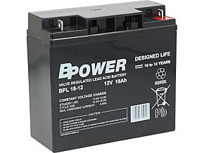 Akumulator kwasowo-ołowiowy BPOWER 12V 18Ah AGM 181x77x167mm Akumulator kwasowo-ołowiowy BPOWER 12V 18Ah AGM 181x77x167mm