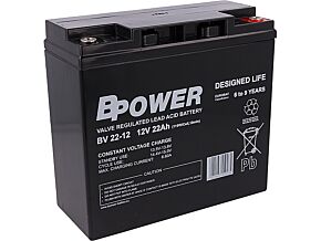 Akumulator kwasowo-ołowiowy BPOWER 12V 22Ah AGM 181x77x167mm Akumulator kwasowo-ołowiowy BPOWER 12V 22Ah AGM 181x77x167mm