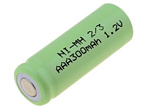 Akumulator Ni-MH 2/3AAA,2/3R3 1,2V 400mAh fi10,5x28,5mm niski +