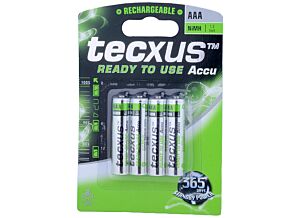 Akumulator R03 (AAA) 1,2V Ni-MH 800mAh Tecxus READY TO USE blister 4 szt.