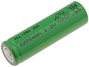 Akumulator Ni-MH AA 1,2V 2200mAh O14,5x48,7mm niski+ Akumulator Ni-MH AA 1,2V 2200mAh O14,5x48,7mm niski+