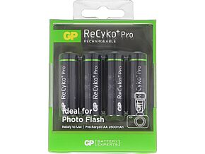 Akumulator Ni-MH AA 1,2V 2600mAh GP ReCYKO+ PRO Opakowanie: blister 4 Akumulator Ni-MH AA 1,2V 2600mAh GP ReCYKO+ PRO Opakowanie: blister 4