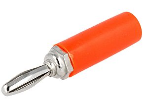 Wtyk bananowe 4mm 60VDC czerwony Śr.przew.maks:4,8mm