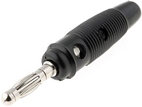 Wtyk bananowy skręcany 10A czarny Wtyk bananowy skręcany 10A czarny