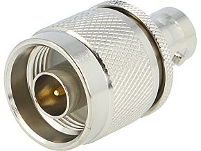 Adapter BNC żeński - N męski Izolacja: teflon 50Ohm proste Adapter BNC żeński - N męski Izolacja: teflon 50Ohm proste