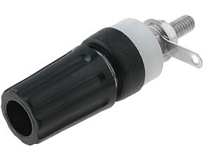 Gniazdo bananowe lutowane 4mm 15A czarne Gniazdo bananowe lutowane 4mm 15A czarne