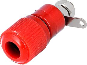 Gniazdo bananowe 4mm 60VDC czerwony