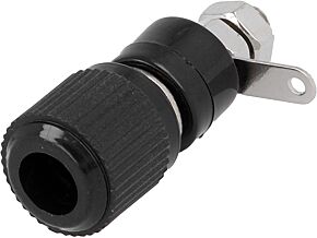 Gniazdo bananowe 4mm 60VDC czarny Gniazdo bananowe 4mm 60VDC czarny