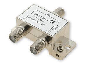 Rozgałęźnik szerokopasmowy typu F wejście – 2 x wyjście Rozgałęźnik szerokopasmowy typu F wejście – 2 x wyjście