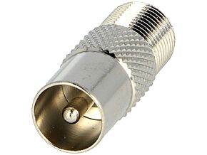 Przejście F gniazdo - wtyk koncentryczny 9,5mm