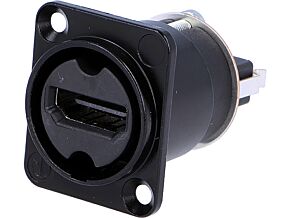 Adapter NEUTRIK HDMI gniazdo x2 ekranowane złocony Kolor czarny