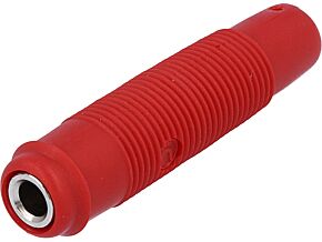 Gniazdo bananowe 4mm 16A 60VDC czerwony Gniazdo bananowe 4mm 16A 60VDC czerwony