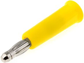 Wtyk bananowy 4mm 24A 60VDC żółty Śr.przew.maks:6mm