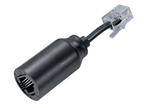 Telefoniczny łącznik 4P4C obrotowy na kablu czarny Telefoniczny łącznik 4P4C obrotowy na kablu czarny