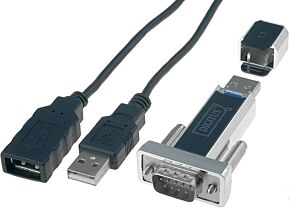 Adapter USB-RS-232 D-Sub 9pin wtyk USB A wtyk 0,8m czarny Adapter USB-RS-232 D-Sub 9pin wtyk USB A wtyk 0,8m czarny