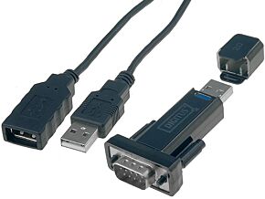 Adapter USB-RS-232 D-Sub 9pin wtyk USB A wtyk 0,8m czarny