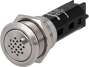 Sygnalizator dźwiękowy ONPOW na panel 1÷10mm IP50 12VDC