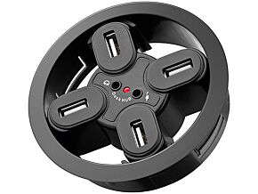 Biurkowy HUB 4x USB 2.0 z wejściem i wyjściem Audio mini jack 3,5mm Biurkowy HUB 4x USB 2.0 z wejściem i wyjściem Audio mini jack 3,5mm