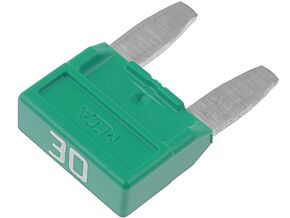 Bezpiecznik samochodowy mini 11,9mm 30A zielony