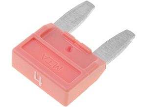 Bezpiecznik samochodowy mini 11,9mm 4A różowy Bezpiecznik samochodowy mini 11,9mm 4A różowy
